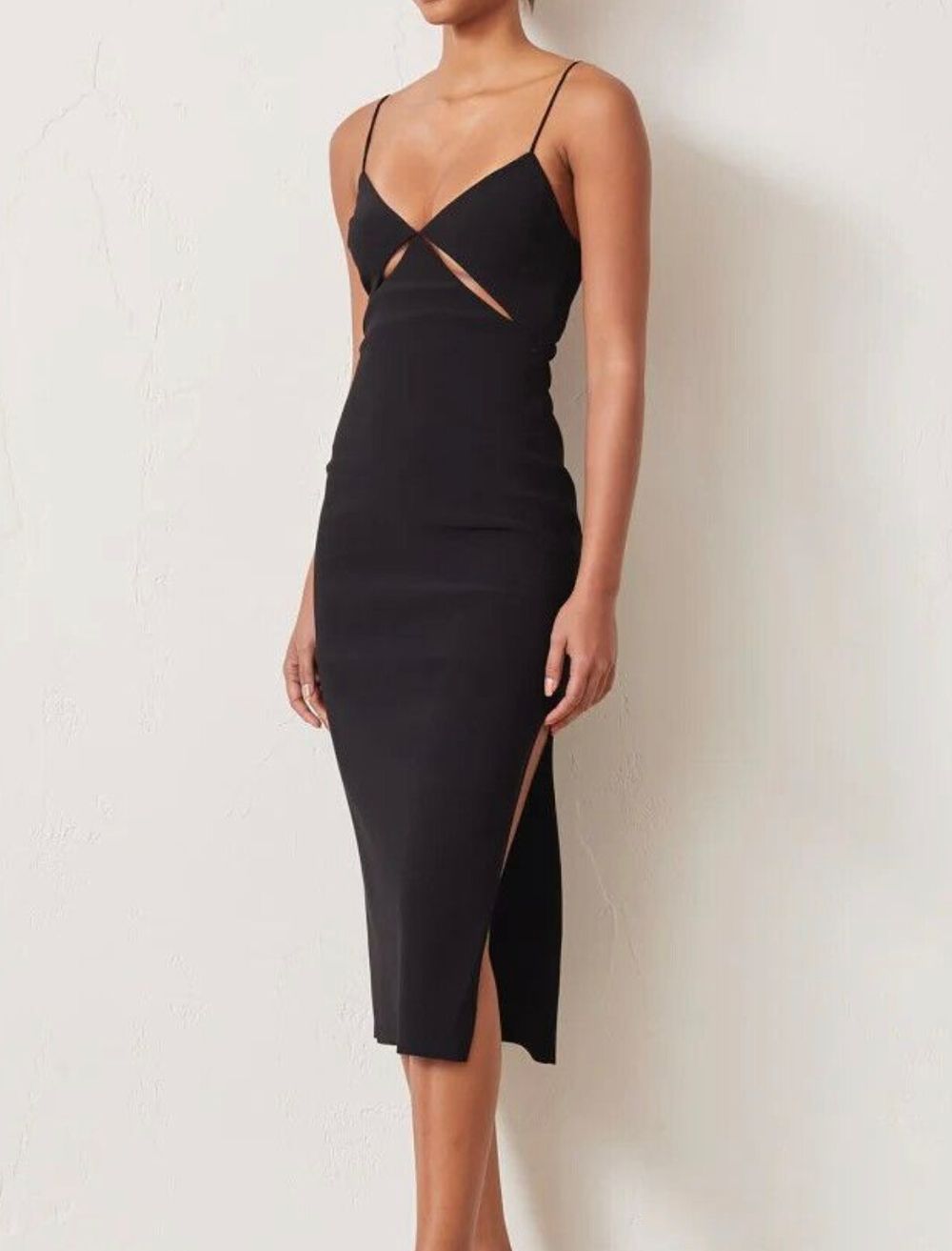 Bec & Bridge - Black Midi Dress on Designer Wardrobe