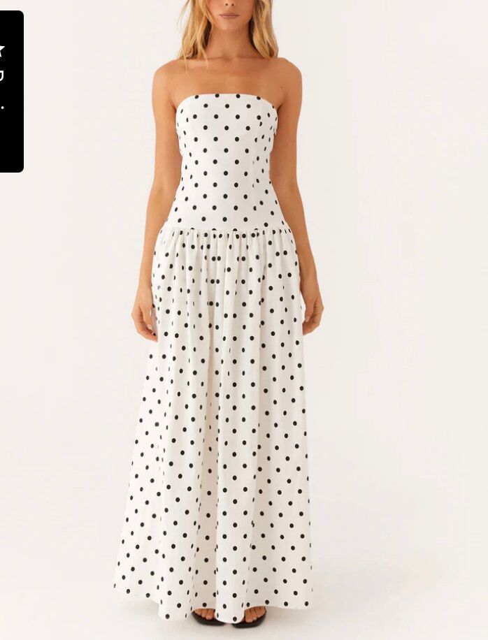 PepperMayo - Andorra Maxi Dress - White Polkadot on Designer Wardrobe