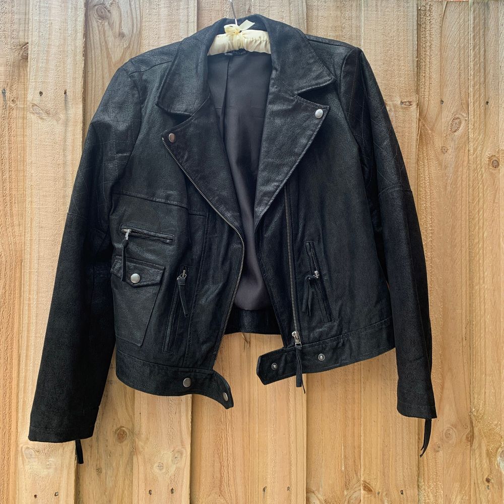 Black Leather Biker Jacket