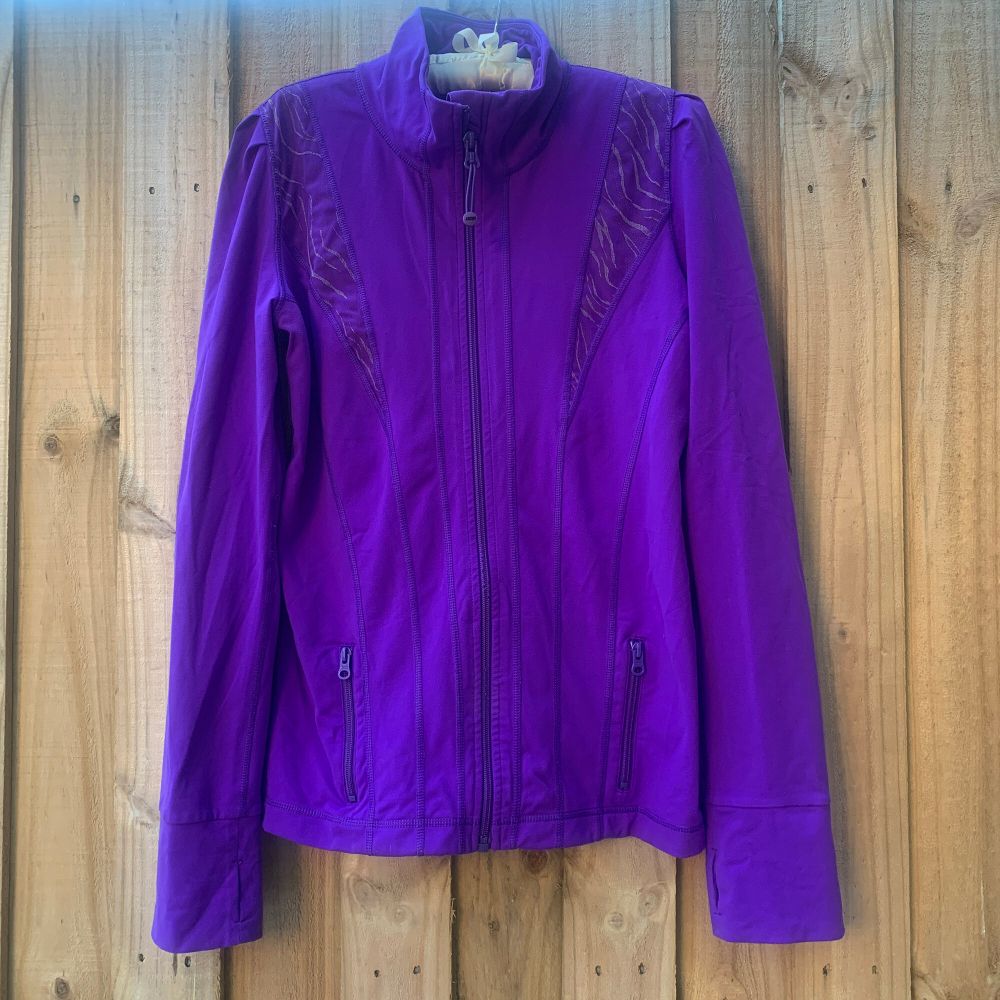 Lorna Jane Purple Active Wear Zip Through Jacket
