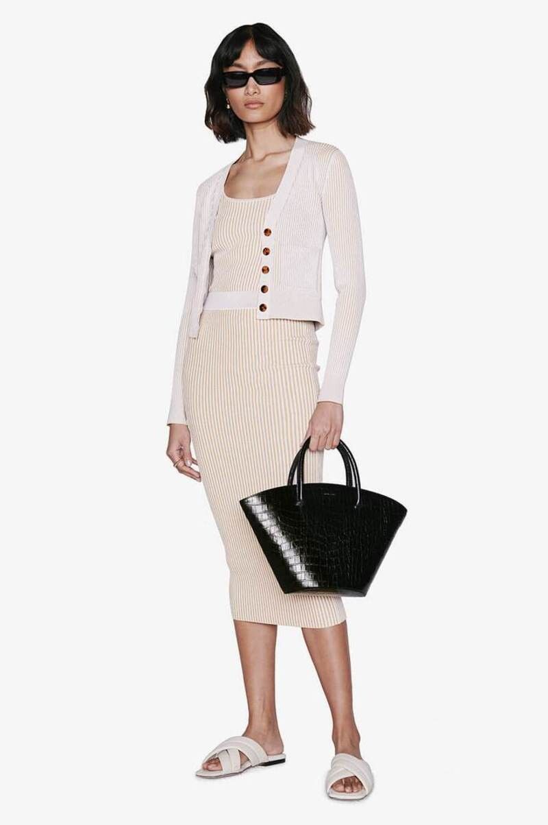 Julian Ribbed-Knit Tank and Skirt- Ivory