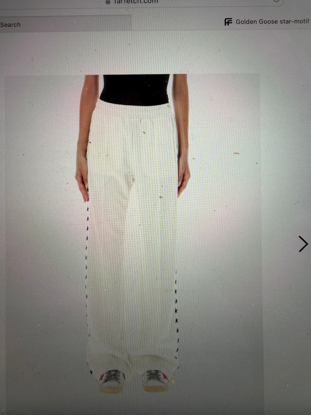 Golden Goose Cream Star Track Pants sz S