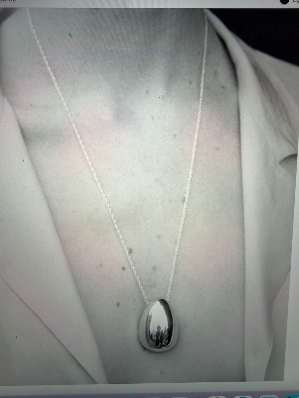Sophie Buhai Silver Egg Pendant Necklace large