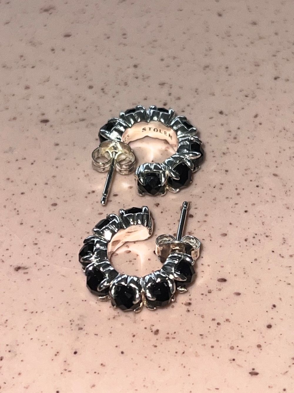 Stolen Girlfriends Club Halo Cluster Earrings Onyx RRP $499.00