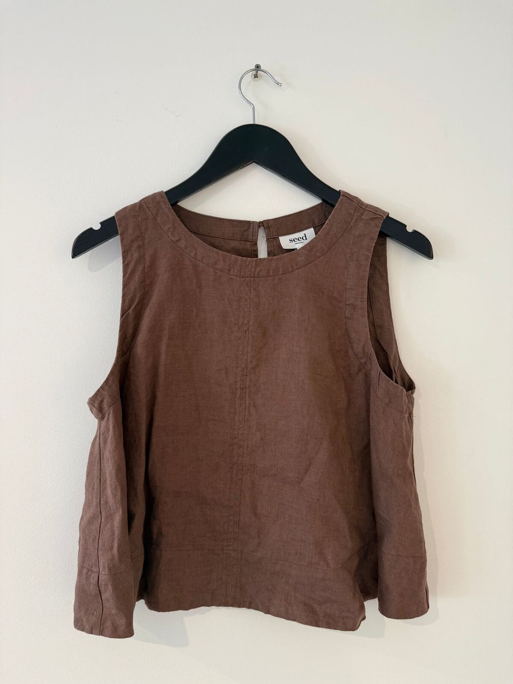 Linen Brown Top