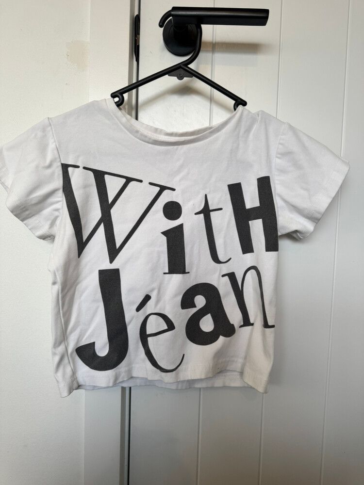 With Jean White T-Shirt