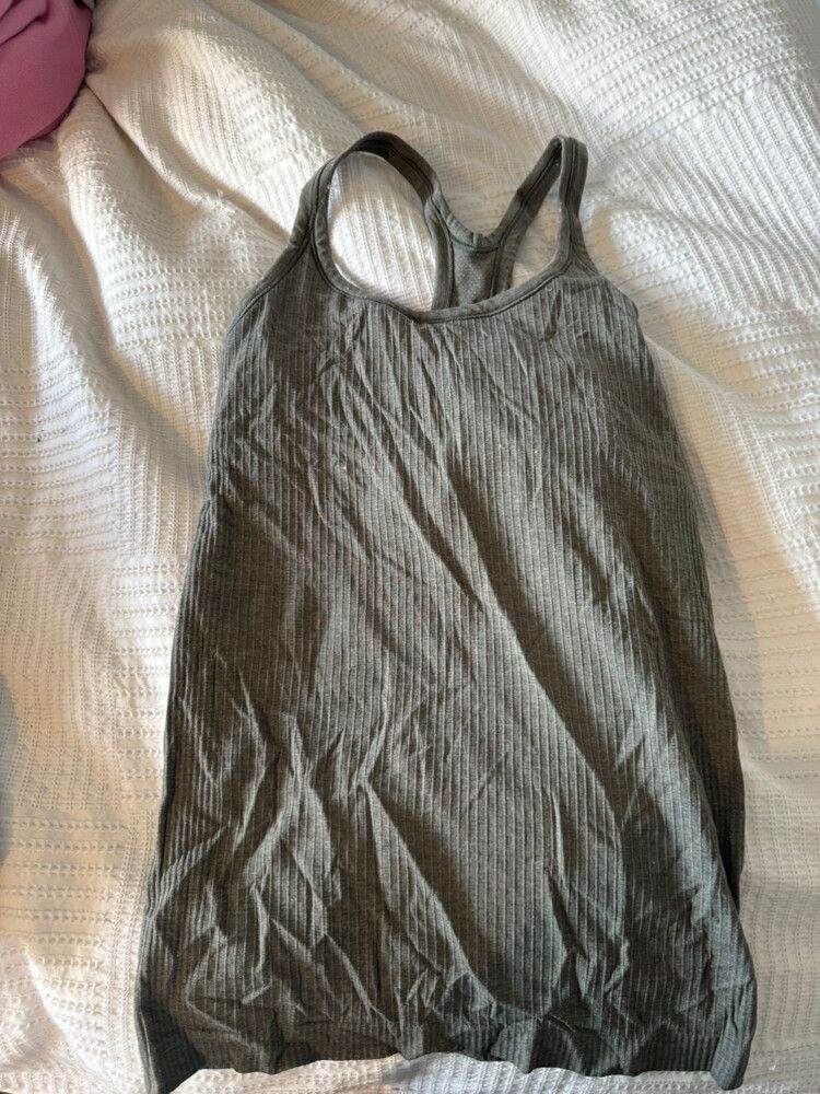 Lululemon Grey Ribbed Tank Top