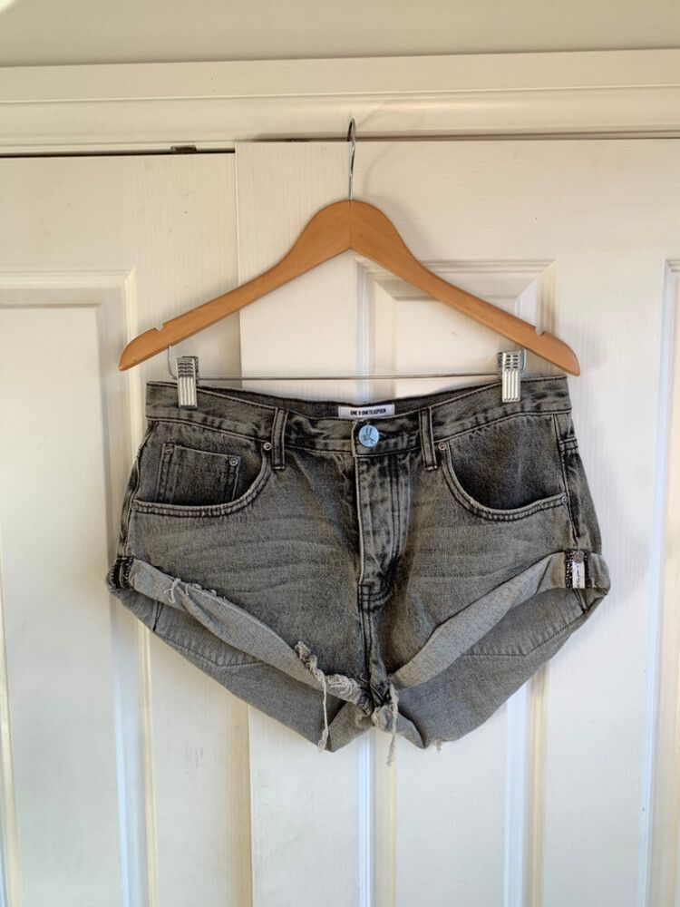 Grey Bandits Denim Shorts
