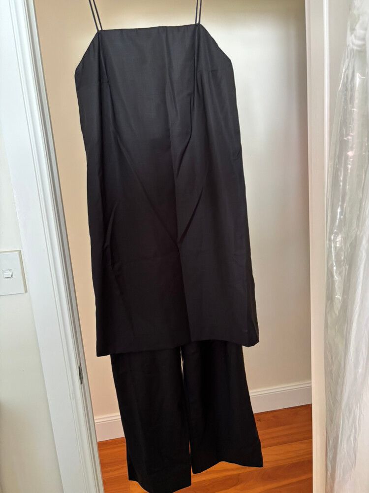 Cos Black Dress over Jumpsuit