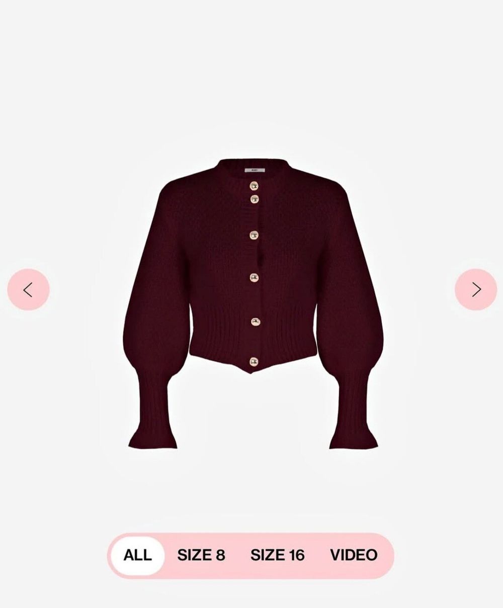 RUBY Burgundy Knit Matilda Cardigan