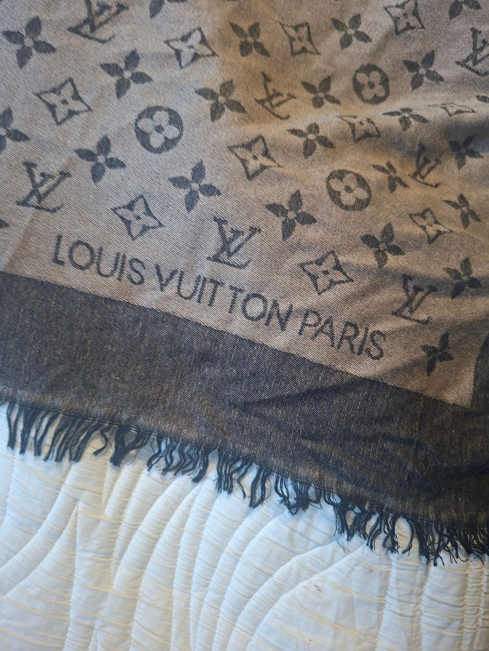 Louis Vuitton Beige Monogram Scarf