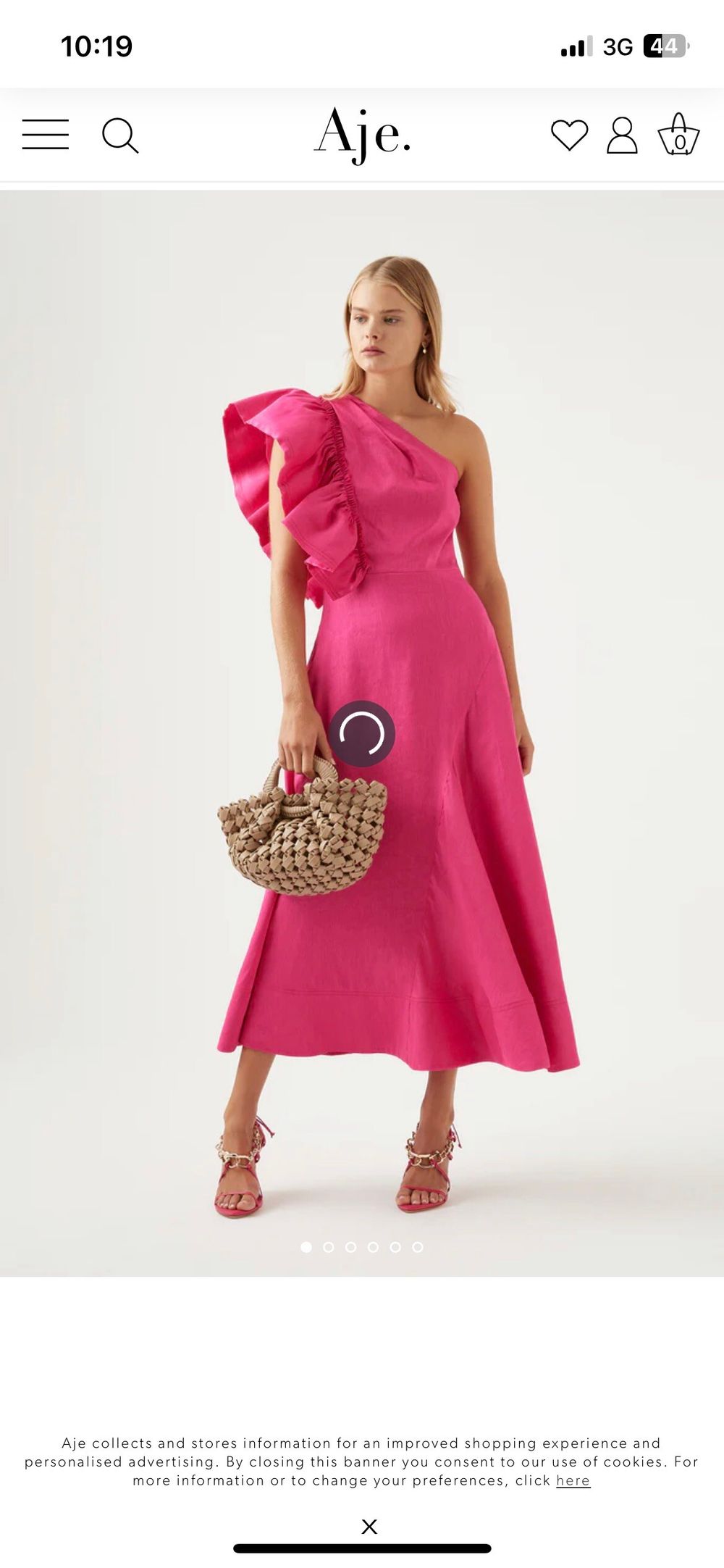 aje bonjour asymmetric midi dress AJE