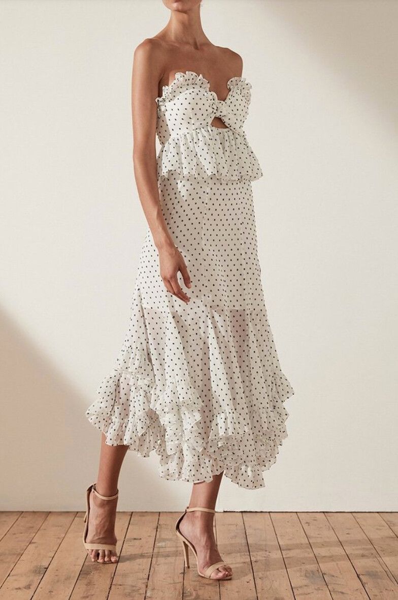Godet midi dress