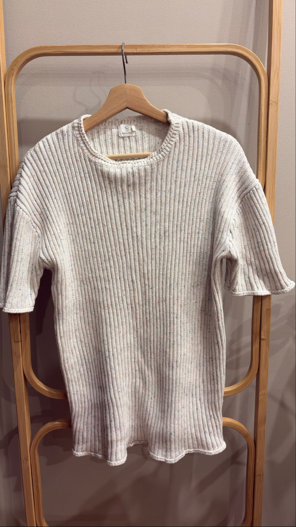 Sienna Blair White Speckled Knit Set