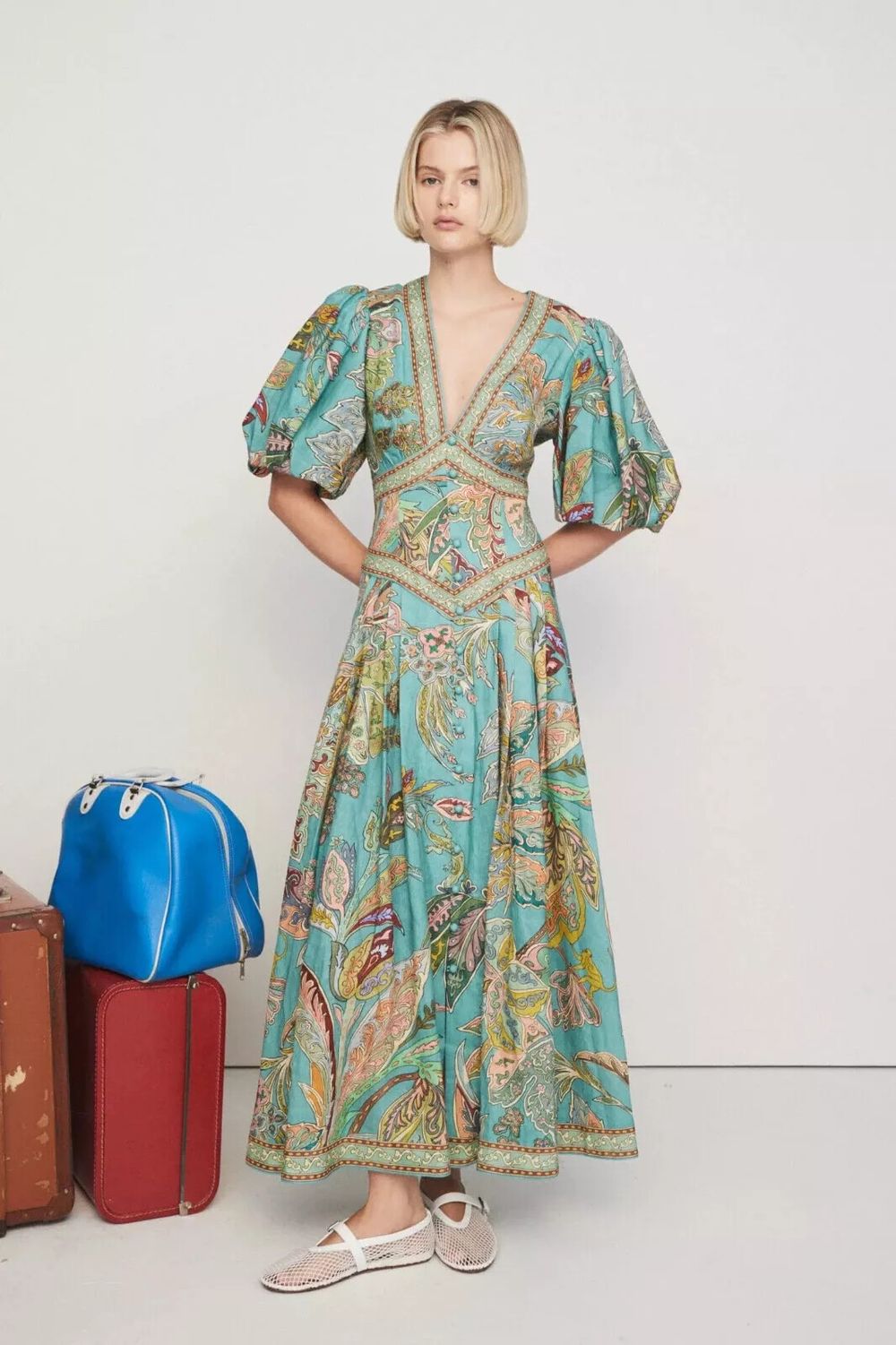 Alemais Franca Midi Dress Size 10