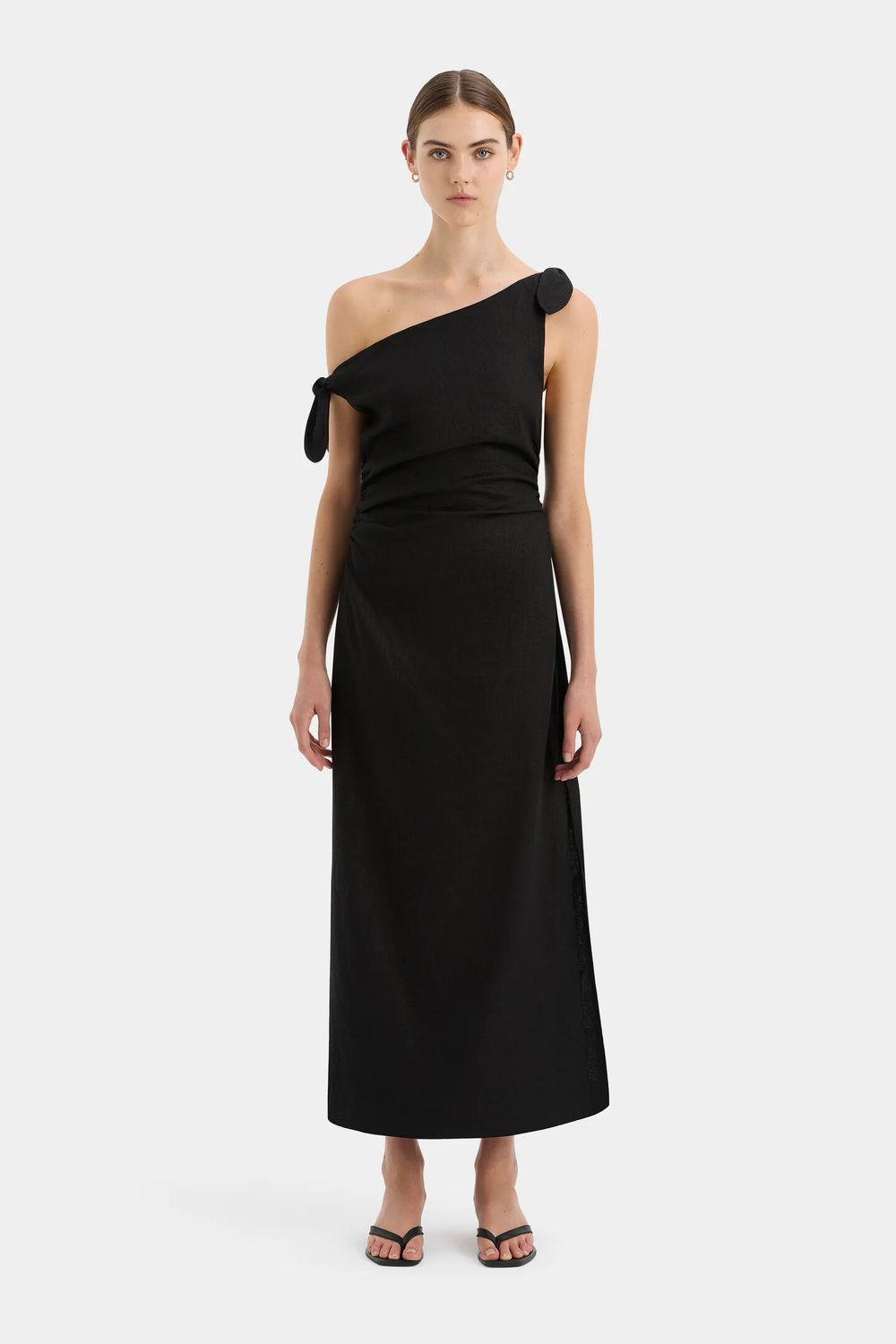 Sir The Label Bettina Off Shoulder Maxi Dress Black - Size 3 / AU 12