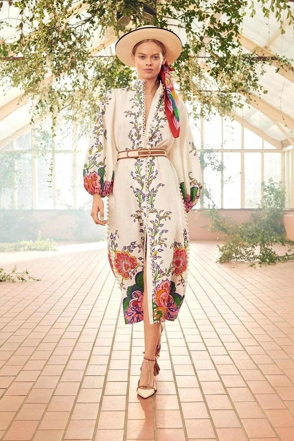 Zimmermann Lovestruck Buttoned Midi Dress - Size 1 / AU 10