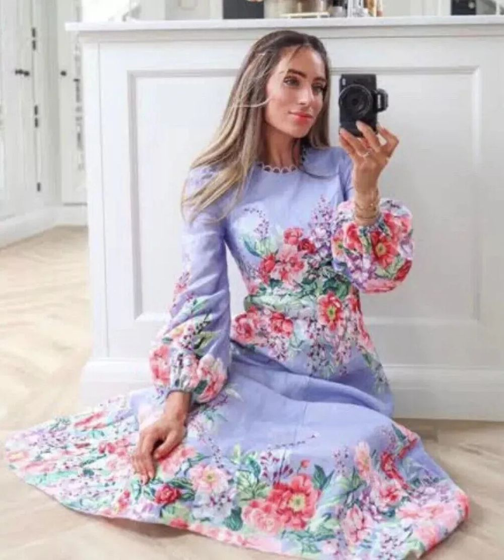 Zimmermann - Zimmermann Bellitude Floral Long Maxi Dress - Size 2 / AU 12  on Designer Wardrobe