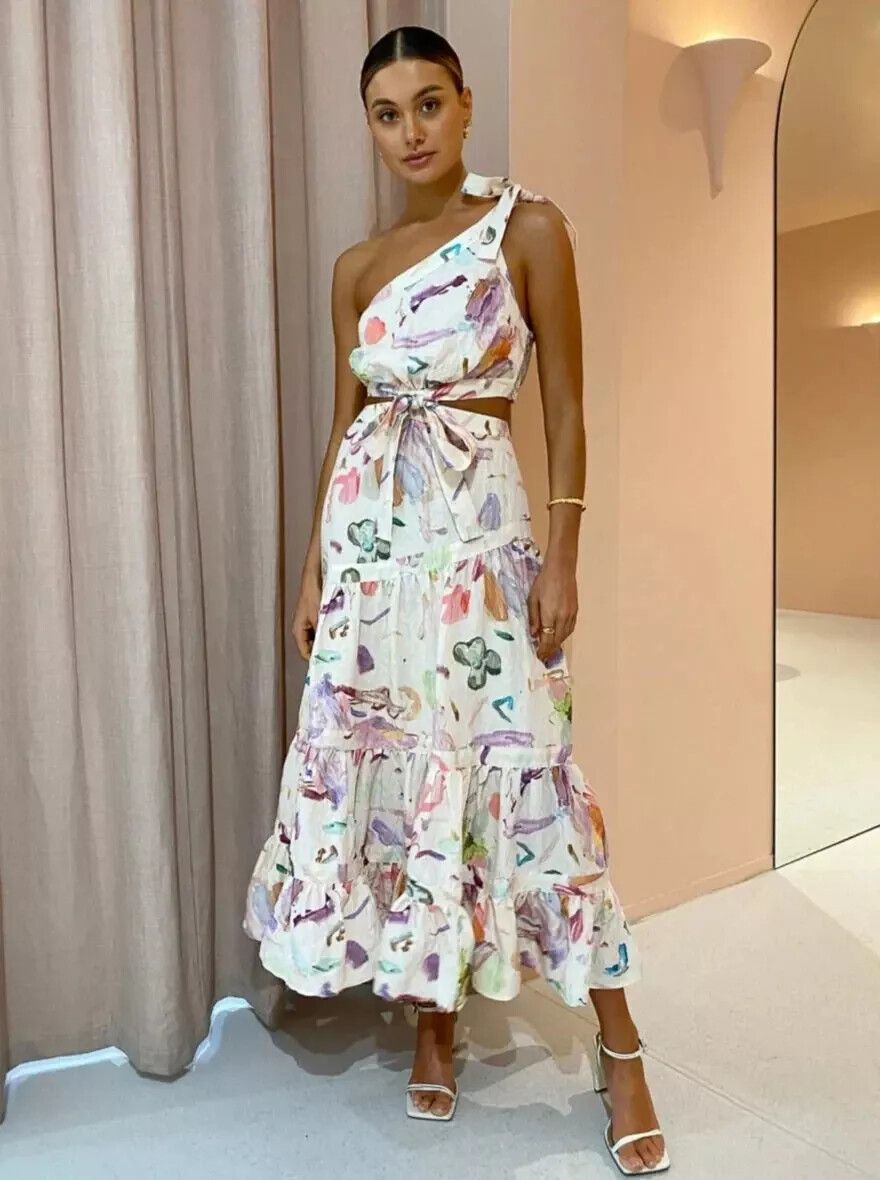 BNWT Alemais Annie One Shoulder Dress Size 8