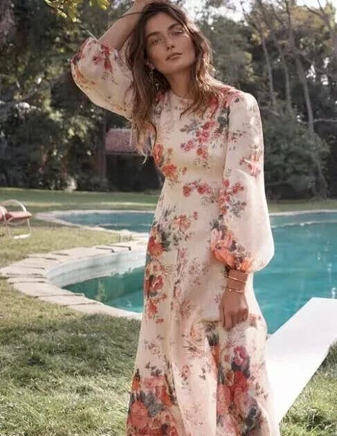 Zimmermann Laelia High Neck Dress Size 0 / AU 8