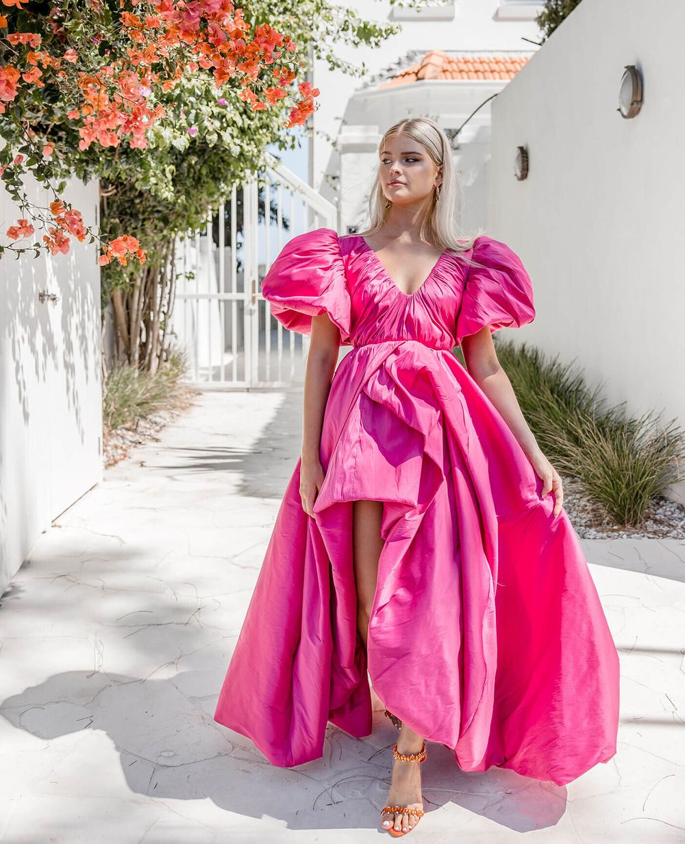 Aje Manifestation Gown Fuchsia Size 8