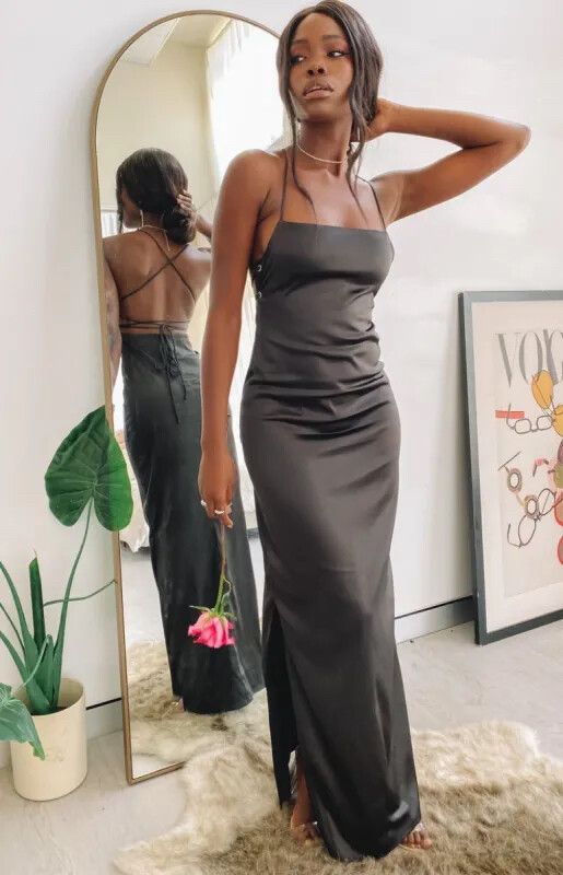 green emerald velvet dress Petal and Pup Women's Brennan Maxi Slip Dress main image 1