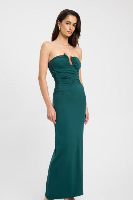 kookai green strapless dress Kookai