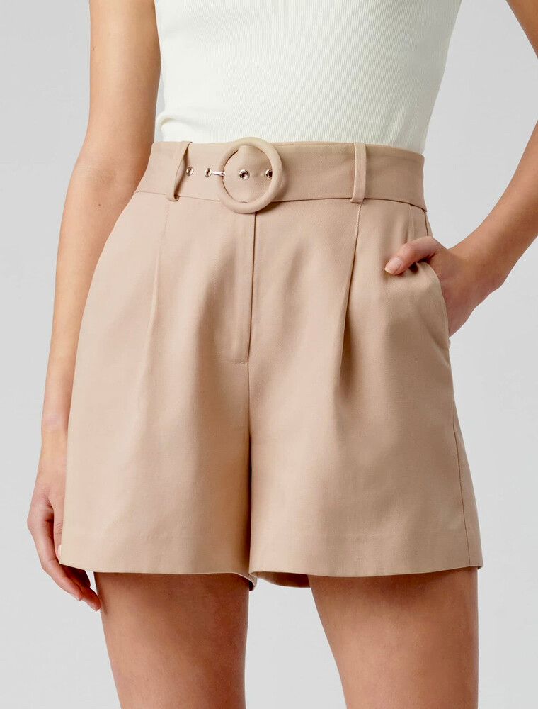 Forever New Belted Tailored Shorts