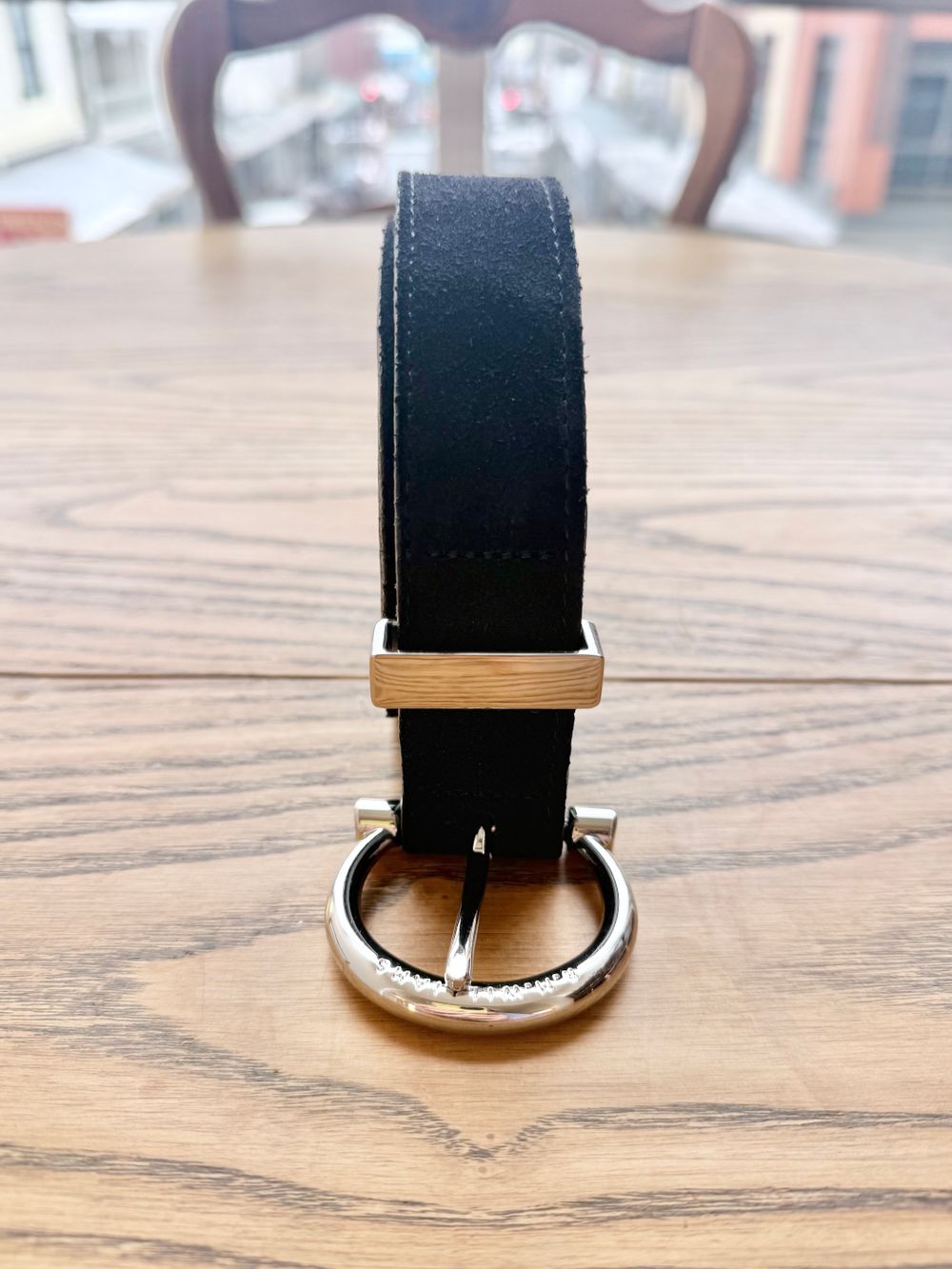 R.M. Williams Off-Black Suede Belt