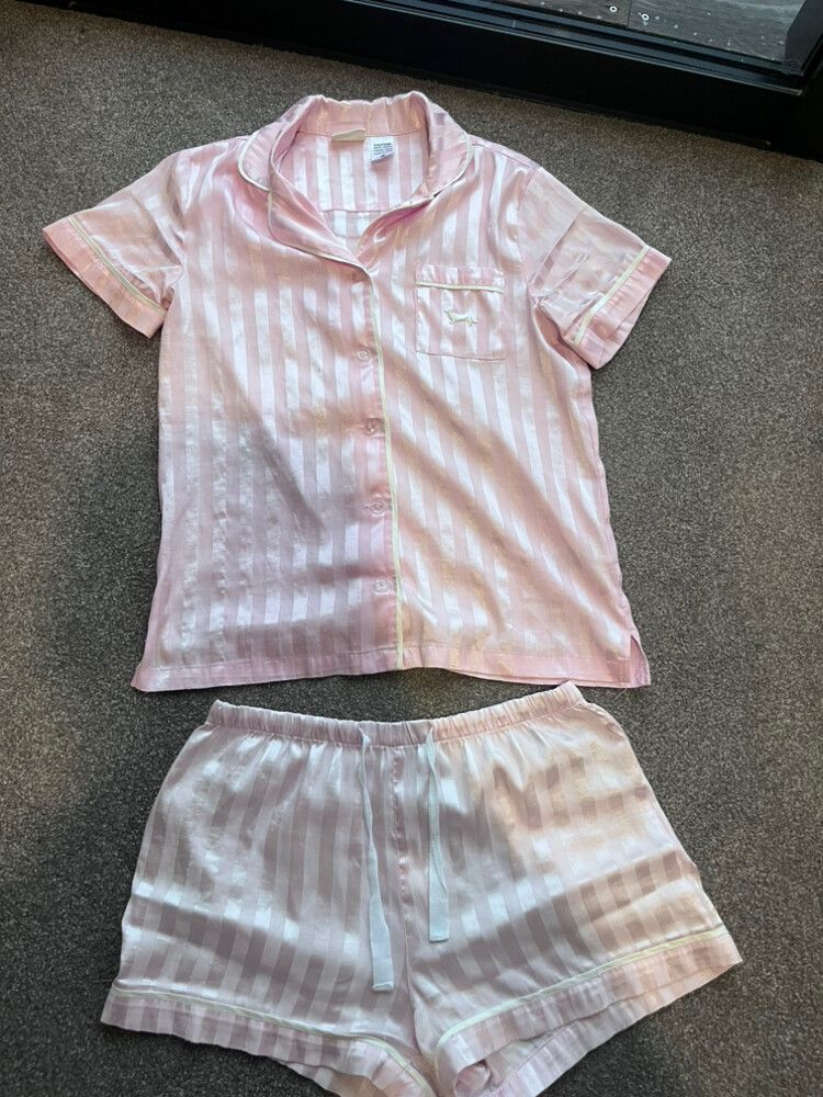 KIDS size 12 Peter Alexander Pink Stripe Pyjama Set