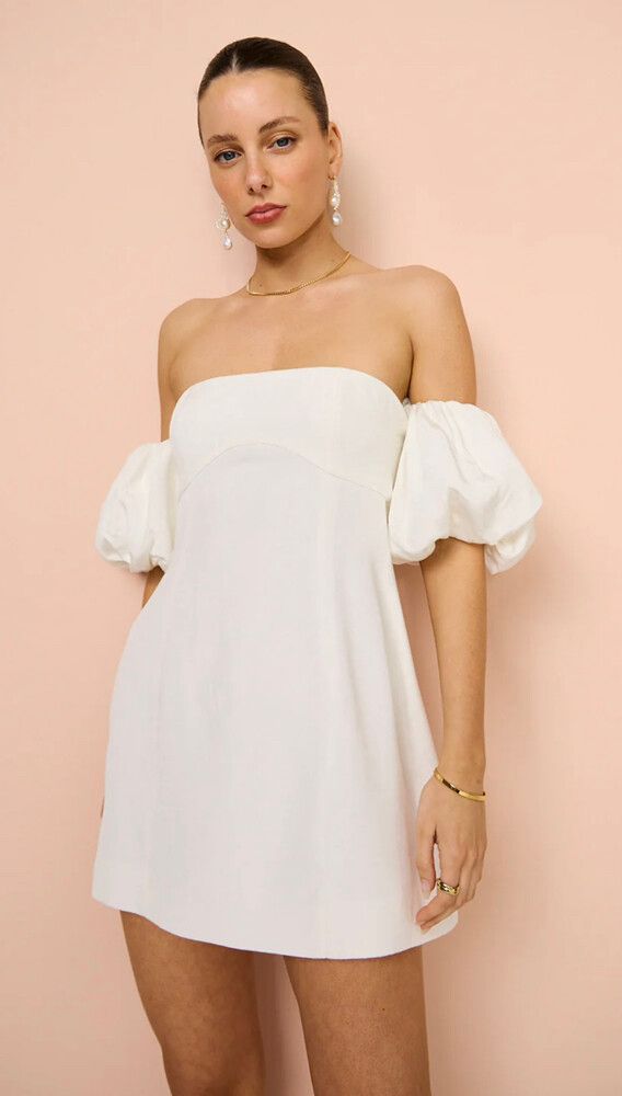 Shona Joy La Lune Puff Sleeve Mini Dress