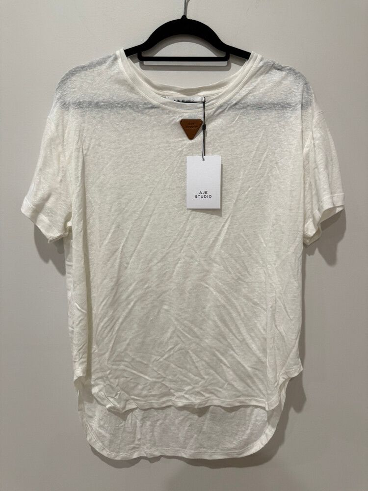 Aje Studio Palm Curved Hem Tee