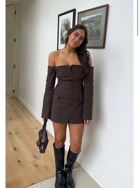 Sir The Label - Sir the Label Sandrine Mini Dress in Chocolate on Designer  Wardrobe