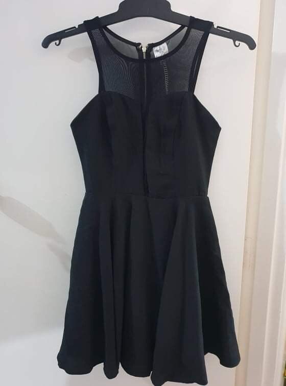 Angel Biba - Black Mesh Dress on Designer Wardrobe