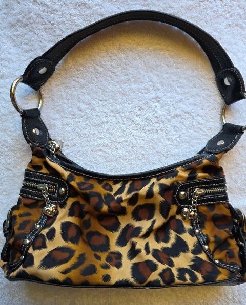 Kathy Van Zeeland Leopard Print Bag - Small