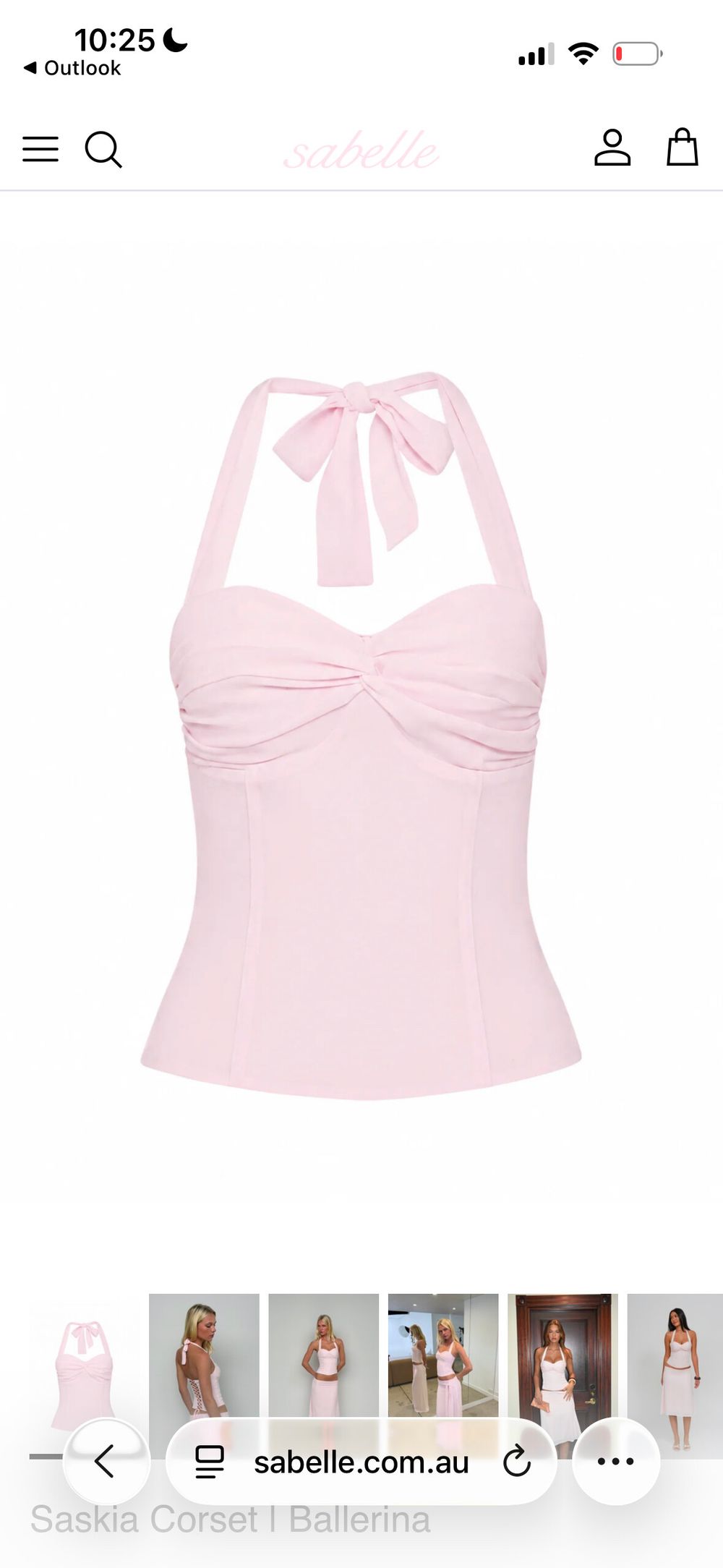 sabelle saskia ballerina corset top