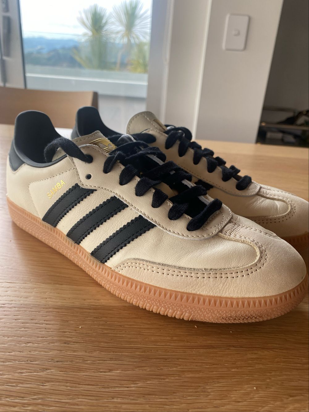 adidas gazelle silver green womens adidas Germany Samba 125th Anniversary Indoor Soccer Shoes (Cloud White/Off White/Almost Yellow) main image 0