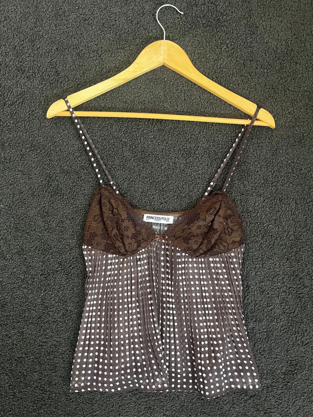 Princess Polly Brown Polka Dot Cami