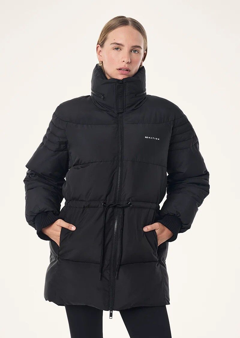 PE Nation Full Court Black Puffer Jacket