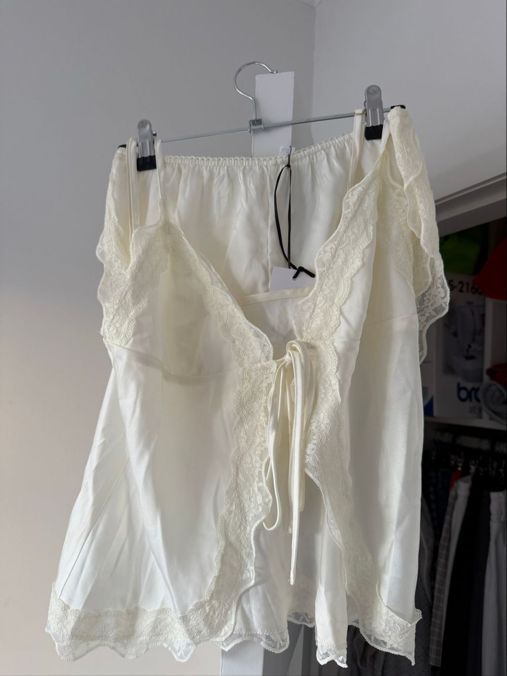 Love Notes White Satin Pyjamas