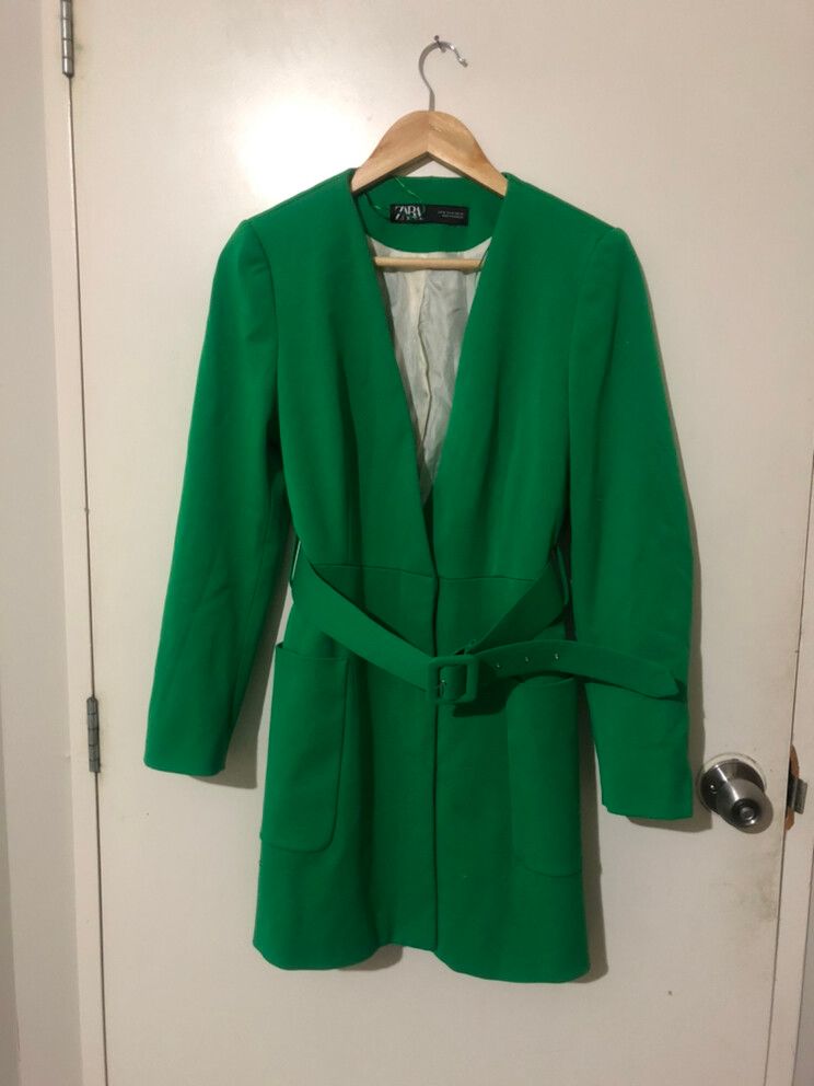 green emerald velvet dress Zara Summer Formal Blazer Dress
