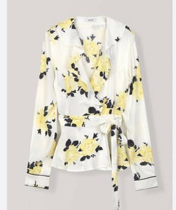 Ganni Ruffle Wrap Blouse