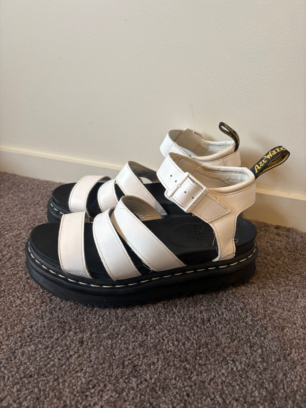 Dr. Martens White Sandals