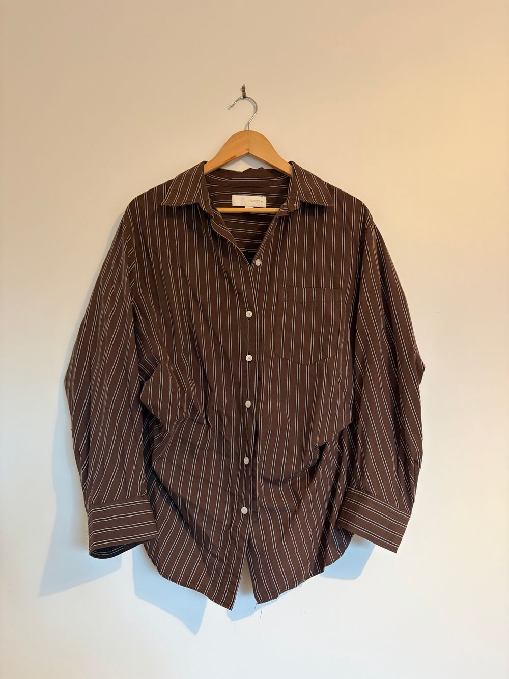 Zara Brown Striped Shirt