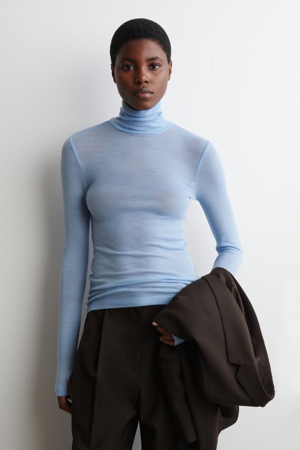COS Blue Turtle Neck