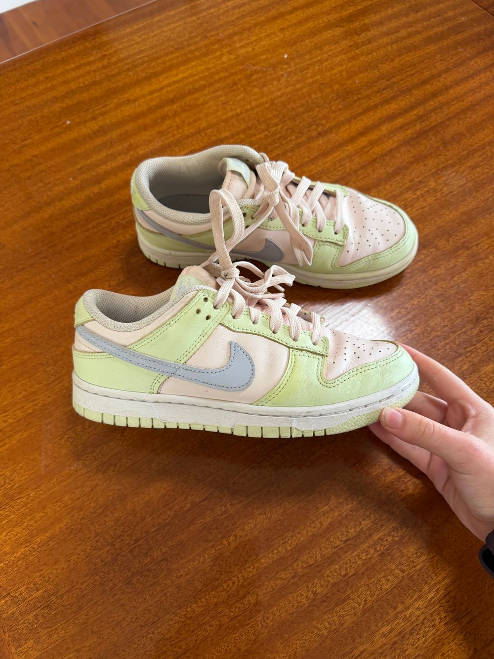 Pastel Pink/Green Nike Dunks