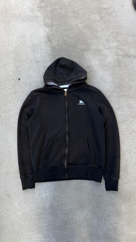 Burberry black zip up hoodie