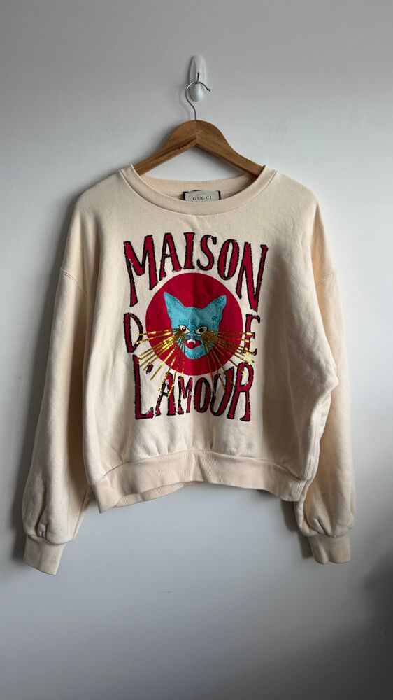 Gucci Beige Maison De L'Amour Sweatshirt