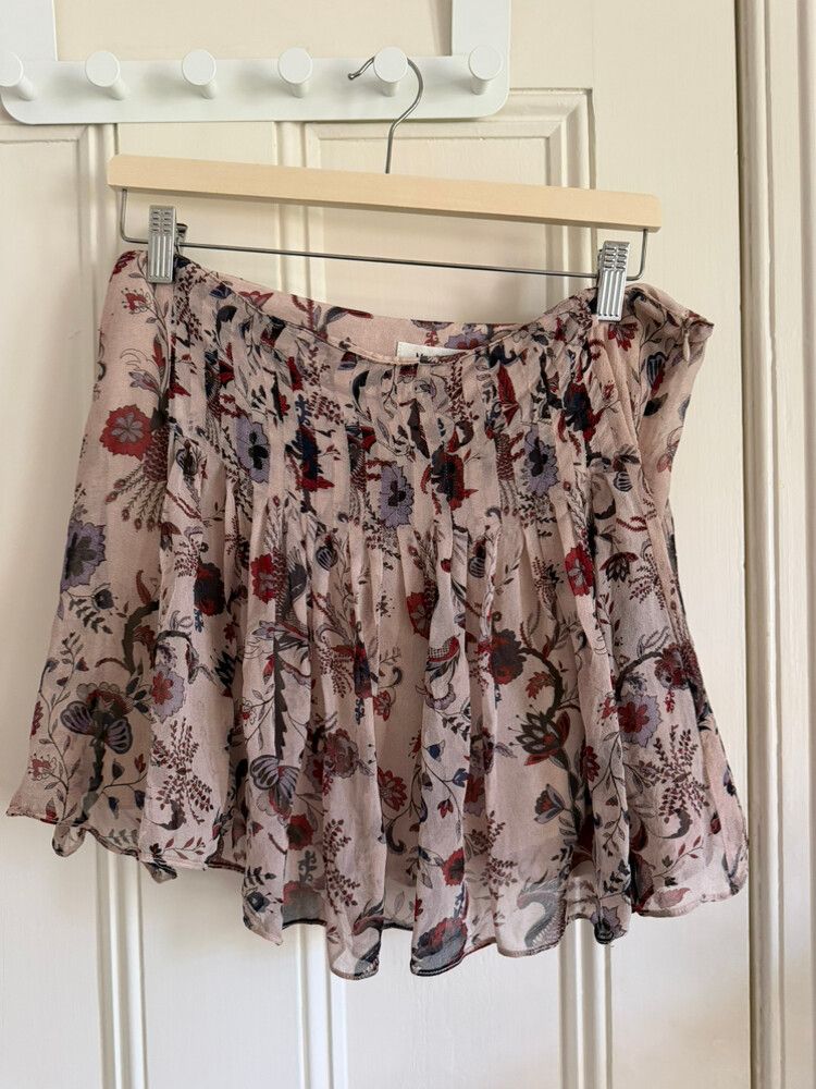 Magali Pascal Silk Floral Print Mini Skirt