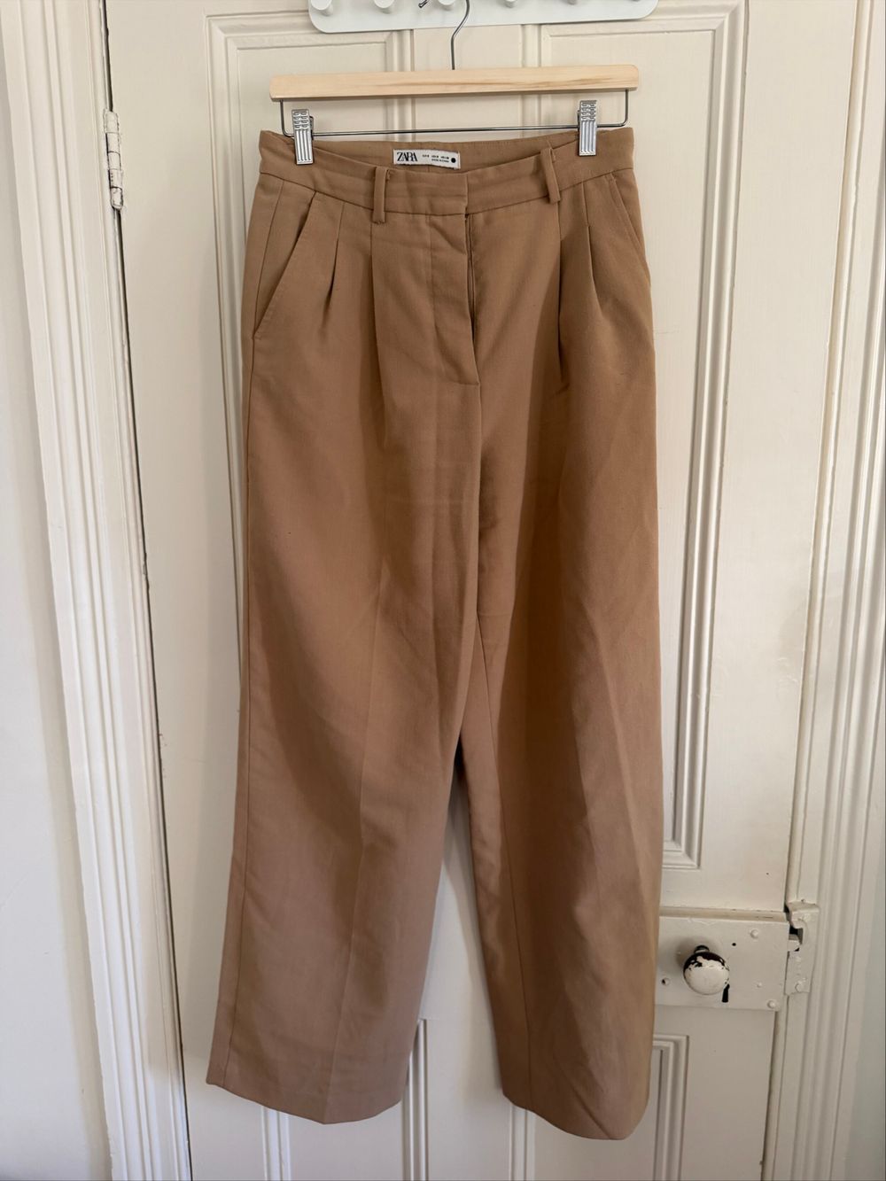 Zara Brown Pleated Trousers